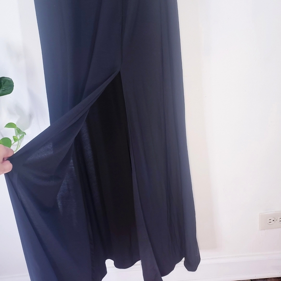 New BETSY AND ADAM Black Beaded Long Gown 8 - Picture 8 of 13